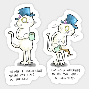 Dapper Cat - Subscribers Sticker